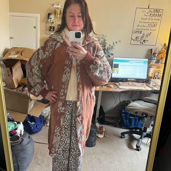 Free People last splash Rust and turquoise Patterned sweatshirt - Picture 7 of 10